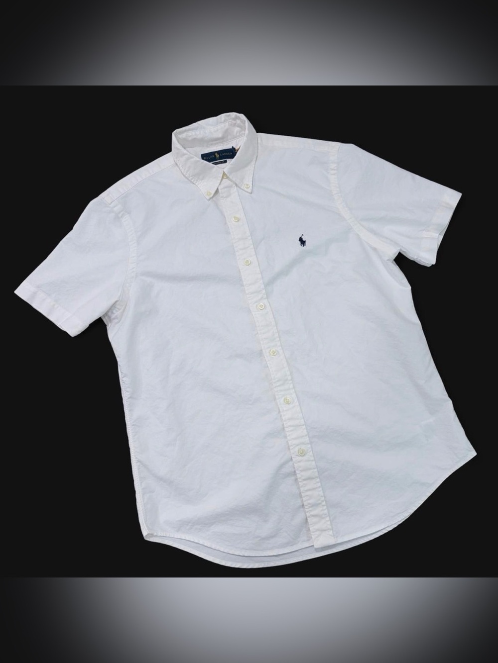 Ralph Lauren White Short Sleeve Button Down Shirt Men’s M Classic Fit